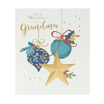 Image of UK Greetings Christmas Card for Grandma Luxury Design