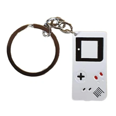 Image of Fat catz copy Unisex Enamel Novelty Retro 80&#039;s Gameboy Keyring Keychain