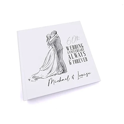 Image of ukgiftstoreonline Personalised 60th Wedding Anniversary Photo album Gift