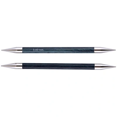 Image of KnitPro Royale: Knitting Pins: Sets of 6: Double Ended: 15cm x 8.00mm, Birchwood, brass, Multi Colour, 8mm