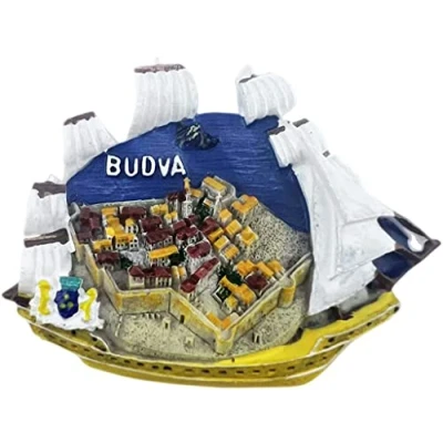 Image of Budva Montenegro Fridge Magnet Refrigerator Decoration Sticker Souvenir Resin Crafts