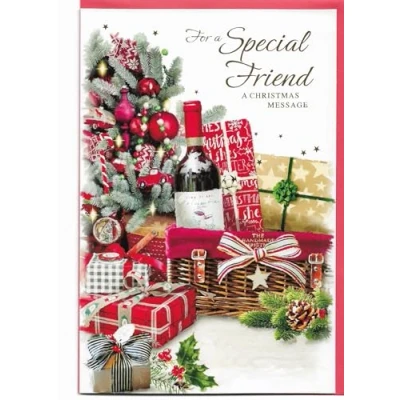 Image of Christmas Card For A Friend 23 x 15 Cm (9 6 inches) Special Message