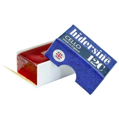 Image of Hidersine 12C Cello Rosin. Small Size. Handmade in the UK since 1890. Approx 10g cake. Ideal as a first rosin for beginners and students.