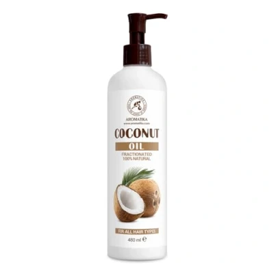 Image of Fractionated Coconut Oil 480ml 100% Pure &amp; Natural Oils Base Odorless Intensive Hair Treatment for Beauty Helps Grow Longer Stronger