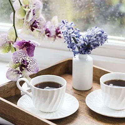 Image of Buttercup Spiral Cup &amp; Saucer Set of 6