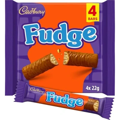 Image of Cadbury Milk Chocolate Fudge Bar, 88 g (Pack of 4 Bars)