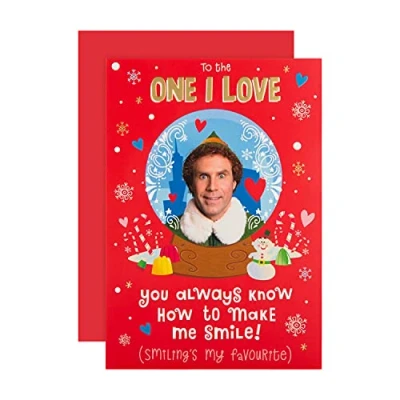 Image of Hallmark Christmas Card for the One I Love Funny Warner Bros Elf Design