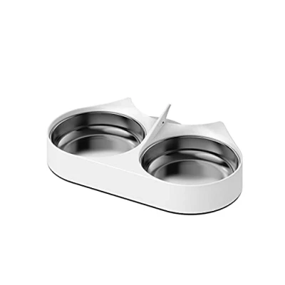 Image of PETLIBRO Replaceable Bowl, Food Grade Stainless Steel, Detachable Bowl Design, Compatible with Grannary Series Automatic Pet Feeders PLAF006, PLAF103, PLAF203, White