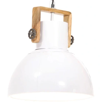 Image of vidaXL Industrial Hanging Lamp 25 W White Round 40 cm E27