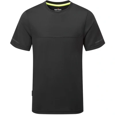 Image of Portwest EV4 Lightweight T Shirt S/S Black 3XL