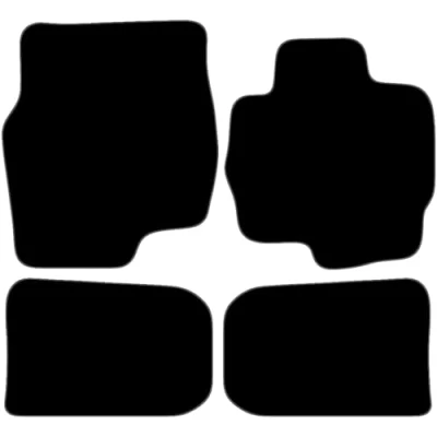 Image of Carsio Carpet Car Mats For Mitsubishi Colt 2004 2009 4 Piece Set Tailored Fit Floor Mat Complete Accessory Black Custom Fitted All Weather, Anti Slip Backing &amp; Grey Trim