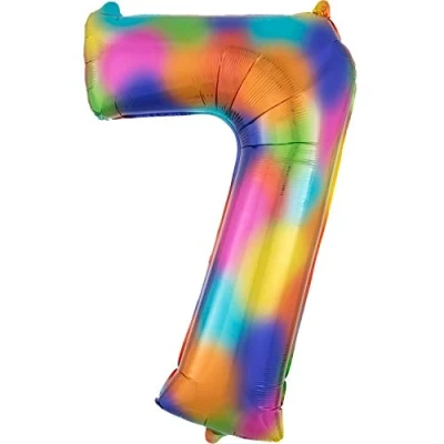 Image of Amscan 3853701 S/Shape: 7 Rainbow Splash