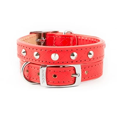 Image of Ancol Diamond Stud Collar Red 22 26cm XS