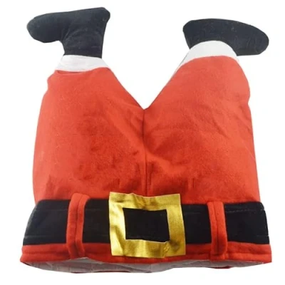 Image of Pohotobooth Props Ltd Santa Red Trousers And Feet Christmas Soft Hat
