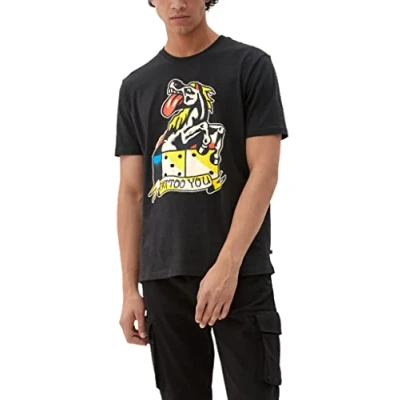 Image of QS by s.Oliver Men&#039;s 50.3.51.12.130.2120210 T Shirt, Black, S