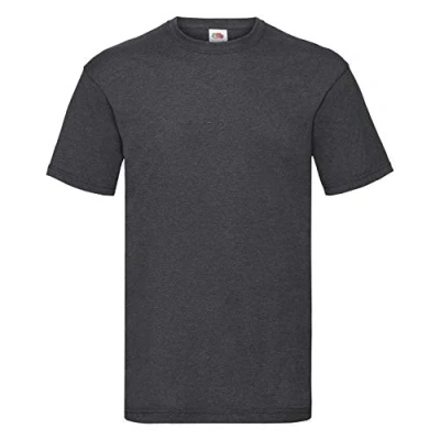 Image of Fruit of the Loom Men&#039;s T Shirt, Dark Melange, M