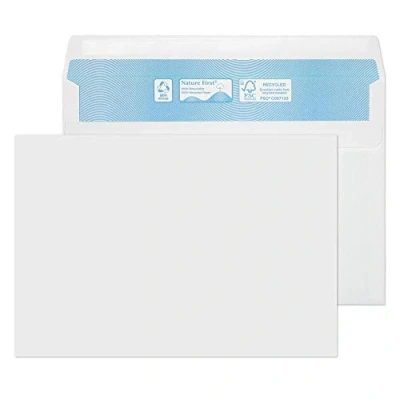 Image of Blake Envelopes Purely Environmental RN024 Nature First Recycling Umschlage Kuvertierhüllen Briefumschläge selbstklebend Weiß C5 162 x 229 mm 90g/m² 500 Stück