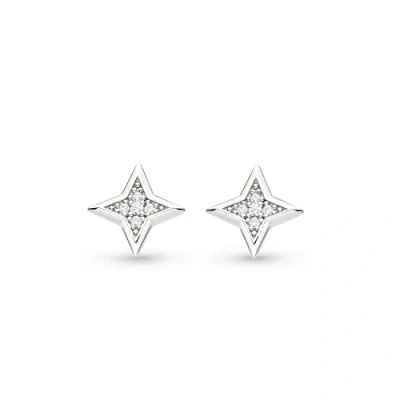 Image of Kit Heath Sterling Silver and Pavé Cubic Zirconia Revival Astoria Star Stud Earrings