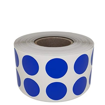 Image of Royal Green Color Coding Round Labels Adhesive in Blue 1.3cm (13mm) 1080 Roll