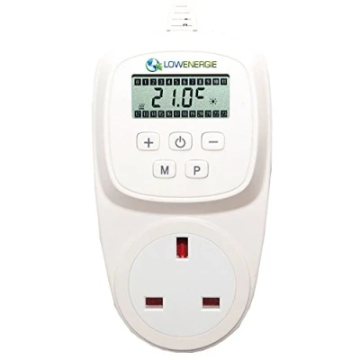 Image of Lowenergie 7 Day Programmable Plug In Digital Thermostat for Electric Heating &amp; Hydroponic Greenhouse use