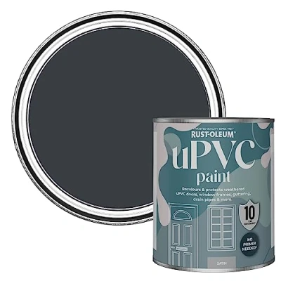 Image of Rust Oleum Grey uPVC Door and Window Paint In Satin Finish Anthracite (RAL 7016) 750ml