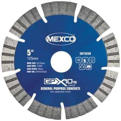 Image of Mexco GPX10 15 Concrete Diamond Blade 125 x 22mm