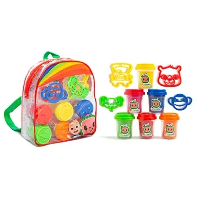 Image of CoComelon Plasticine Backpack Set with Dough Cutters