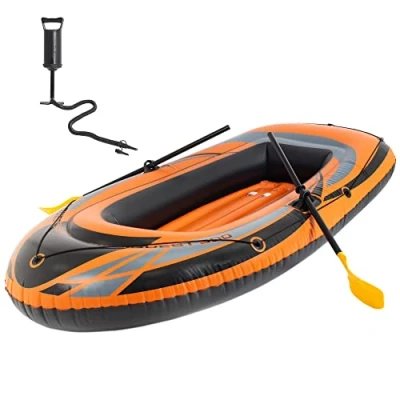 Image of M.Y Sea Quest 300 Three Man Inflatable Boat Set including Dinghy Boat, Oar and Paddle 234 x 135cm