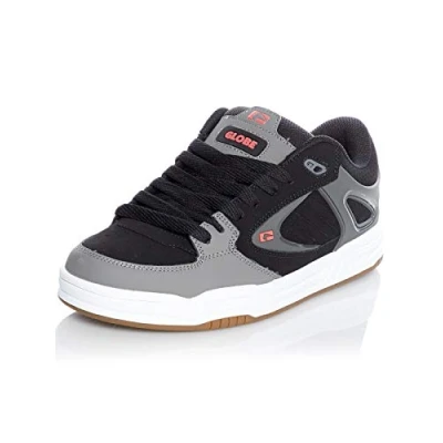 Image of Globe Men’&#039;s Agent Skateboarding Shoes, (Black/Charcoal/Red 10014), 9.5 UK