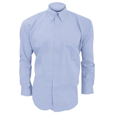 Image of Kustom Kit Mens Long Sleeve Corporate Oxford Shirt (16.5inch) (Light Blue)