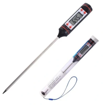 Image of Digital Probe Food Thermometer Meat LCD Screen Instant Read for Cooking, BBQ, Water, Meat, Milk