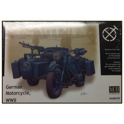 Image of Masterbox 1:35 Scale German Motorcycle and Sidecar WWII Figure