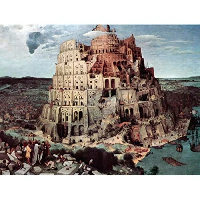 Image of Wee Blue Coo PIETER BRUEGHEL THE ELDER TOWER OF BABEL BRUEGEL OLD ART PAINTING PRINT 12x16 inch 30x40cm 2588OM