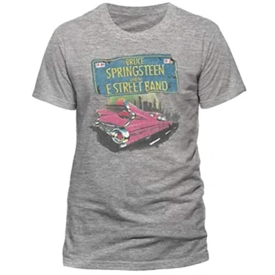 Image of Bruce Springsteen Pink Cadillac E Street Band Official Tee T Shirt Mens Unisex (Small)