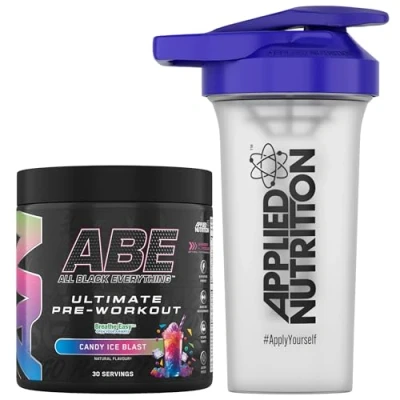 Image of Applied Nutrition Bundle ABE Pre Workout 375g + 700ml Protein Shaker Parent (Candy Ice Blast)