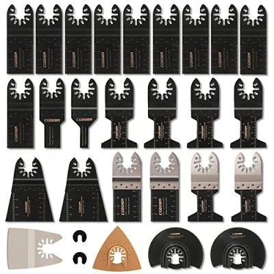 Image of 28 Pcs Oscillating Saw Blades Set Universal Metal Wood Multi Tool Quick Release Multitool Accessories for Bosch DeWalt Fein Craftsman Ridgid Ryobi Makita Milwaukee