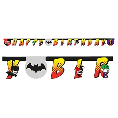 Image of (PKT) Child DC Batman vs Joker Paper Letter Banner