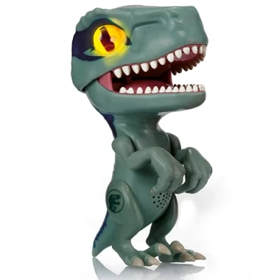Image of WOW! STUFF Jurassic World Trigger Chomper Velociraptor Blue Roaring, Light Up Dinosaur Toy Official Dominion Merchandise and Gifts for Boys Girls, Aged 5+, Multicoloured