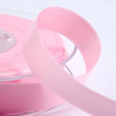Image of Italian Options Satin Ribbon, 10mm Wide x 25 Metre Roll, Pale Pink