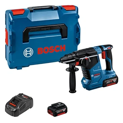 Image of Bosch Professional 18V System Cordless Rotary Hammer GBH 24 C (with SDS Plus, 2x5.0 Ah Batteries, Charger GAL 1880 CV, in L BOXX)