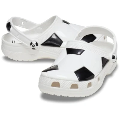 Image of Crocs Classic Soccer Ball Clog T, White/Black, 9 UK Child