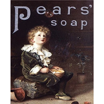 Image of Pears Soap Bubbles Matchless for The Complexion Metal Wall Sign 6x8 inches Plaque Vintage Retro Poster Art Picture Print