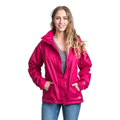 Image of Trespass Women Lanna II Waterproof Rain/Outdoor Jacket with Concealed Hood Limelight, X Small