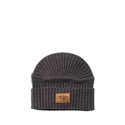 Image of Timberland Men&#039;s Ribbed Beanie (EU) Beret, Charcoal Heathr,
