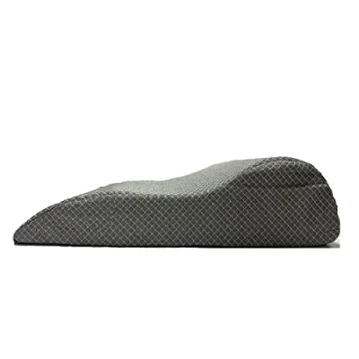 Image of Memory Foam High Density Leg Foot Rest Raiser Support Pillow Cushion With Cover (Grey)