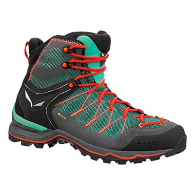 Image of SALEWA Ws Mtn Trainer Lite Mid Gtx, Feld Green/Fluo Coral, 3.5, FEMALE