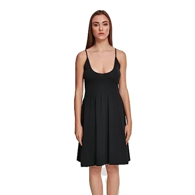 Image of Urban Classics Women&#039;s Ladies Spaghetti Dress Robe, (Black 00007), 8