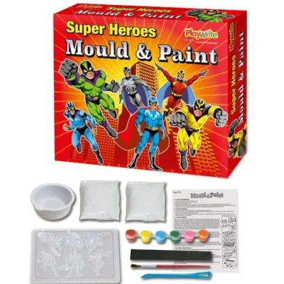 Image of Carousel Toys Make Your Own SuperHero Mould And Paint Fridge Magnet Craft Activity Set For Children