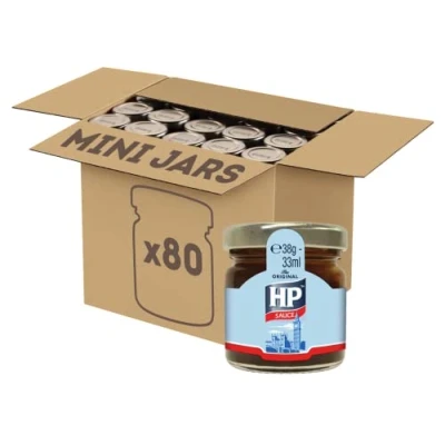 Image of HP Brown Sauce, 33 ml (Pack of 80 glass mini jars)