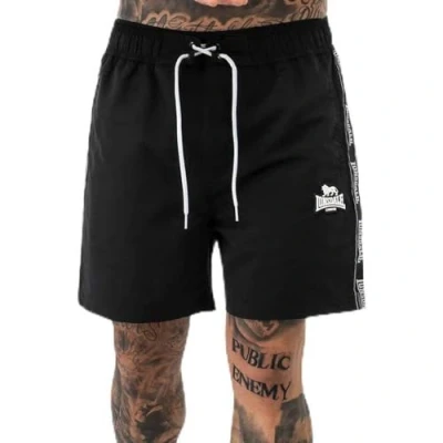 Image of Lonsdale Men&#039;s Kirbuster Swim Trunks, Black/White, L
